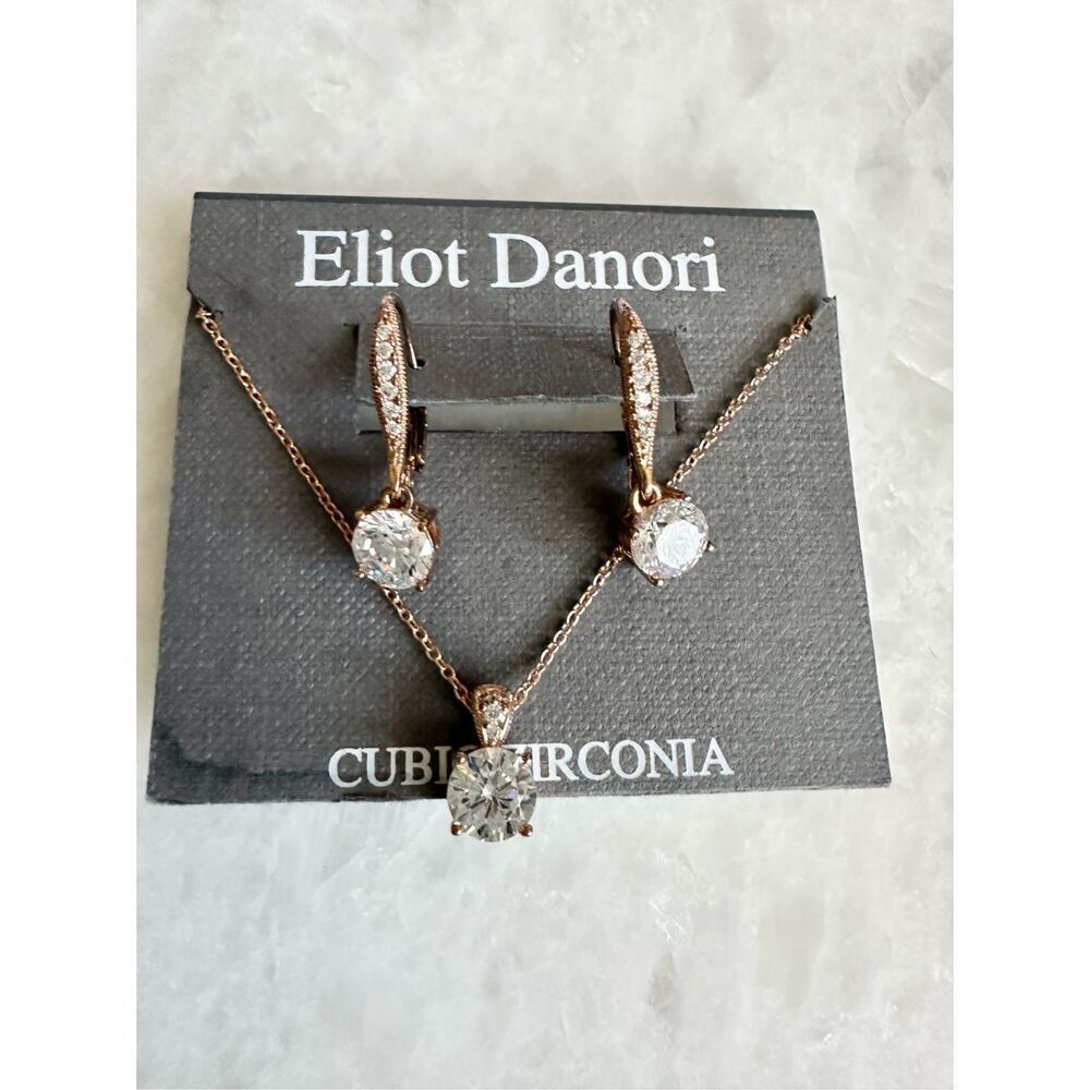 Eliot Danori cubic zirconia round cut 3 piece set